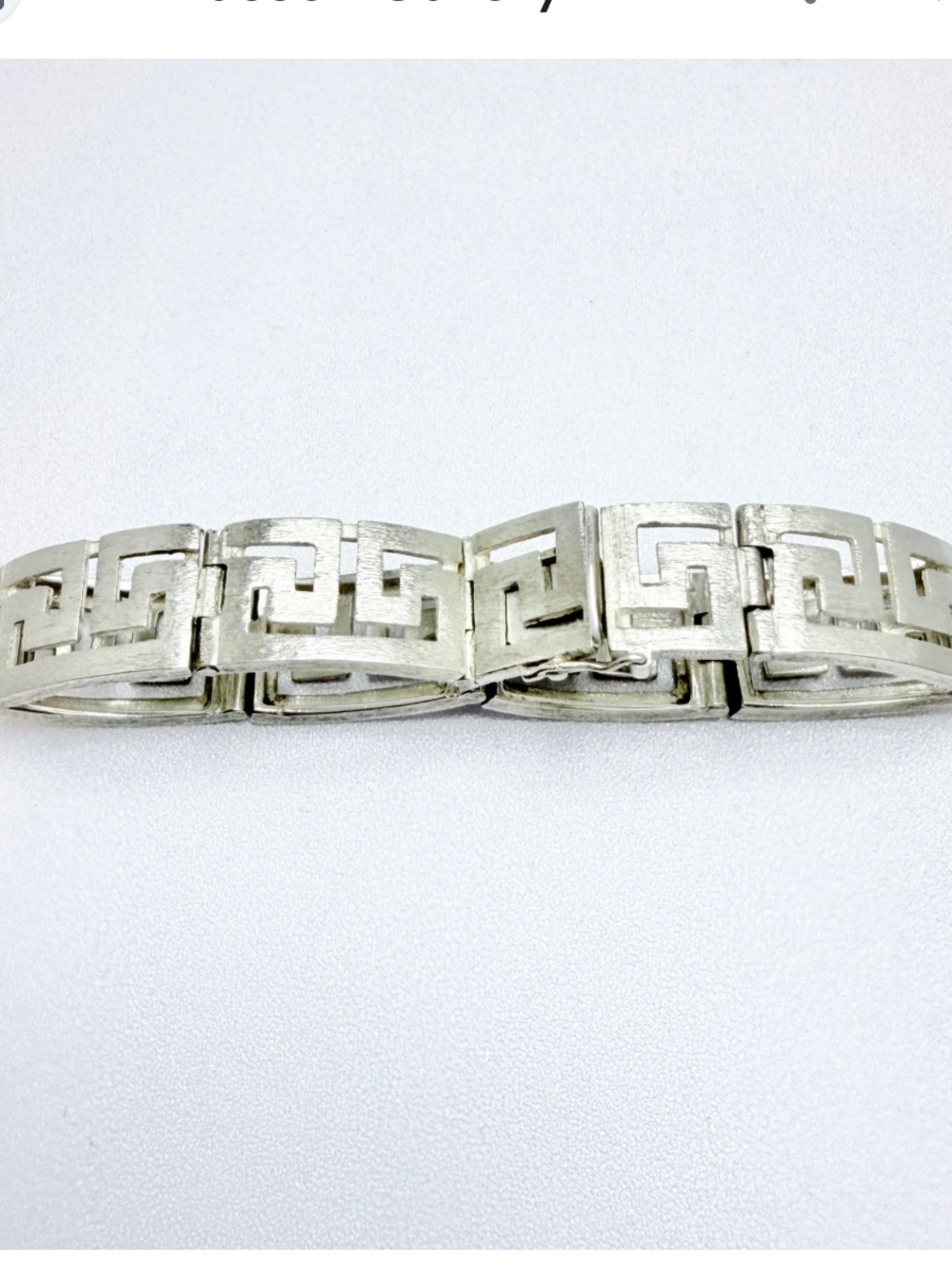 Geometric Link Silver-Tone Bracelet